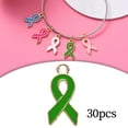 thumbnail image 4 of segolike 30Pcs Ribbon Pendants Pendant Making DIY Ear Key Enamel Green, 4 of 9
