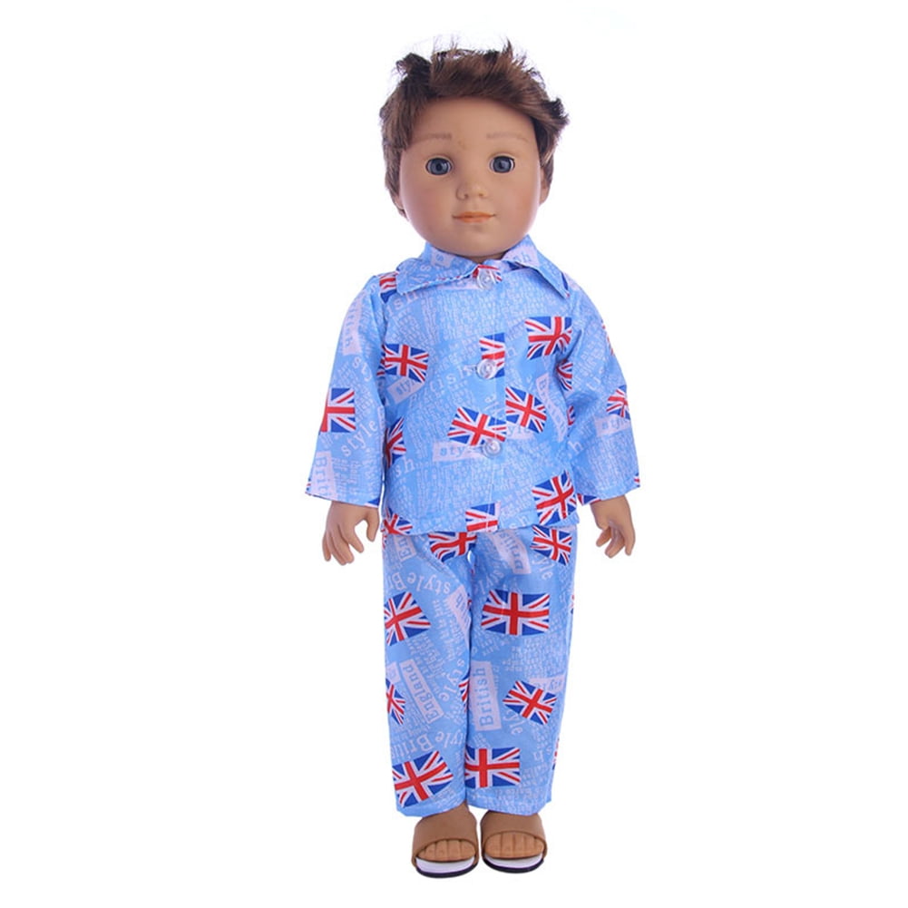 Nightwear Set for 18 Inch Boy Dolls Cute Mini Clothes Accessories for
