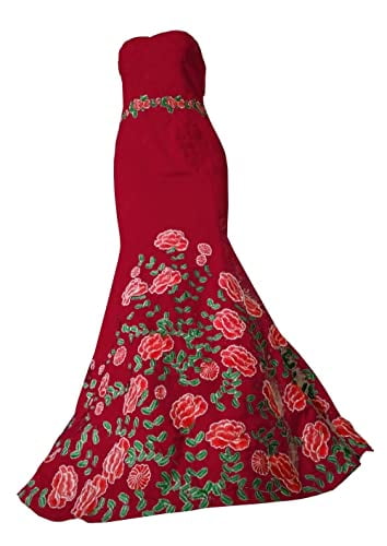 mexican embroidered prom dress Glitter-Embroidered Short Prom Dress