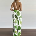 thumbnail image 6 of Abomasnow Jumpsuits for Women Casual Halter Neck Rompers Boho Floral Printed Wide Leg One Piece Pants, 6 of 6