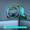 thumbnail image 4 of EIGTHTAIL LED Backlight Bluetooth Transmitter Car MP3 TF/U Disk Player Car Kit Dual Usb Adapter 4.2A+PD Type C Fast Charger, 4 of 6