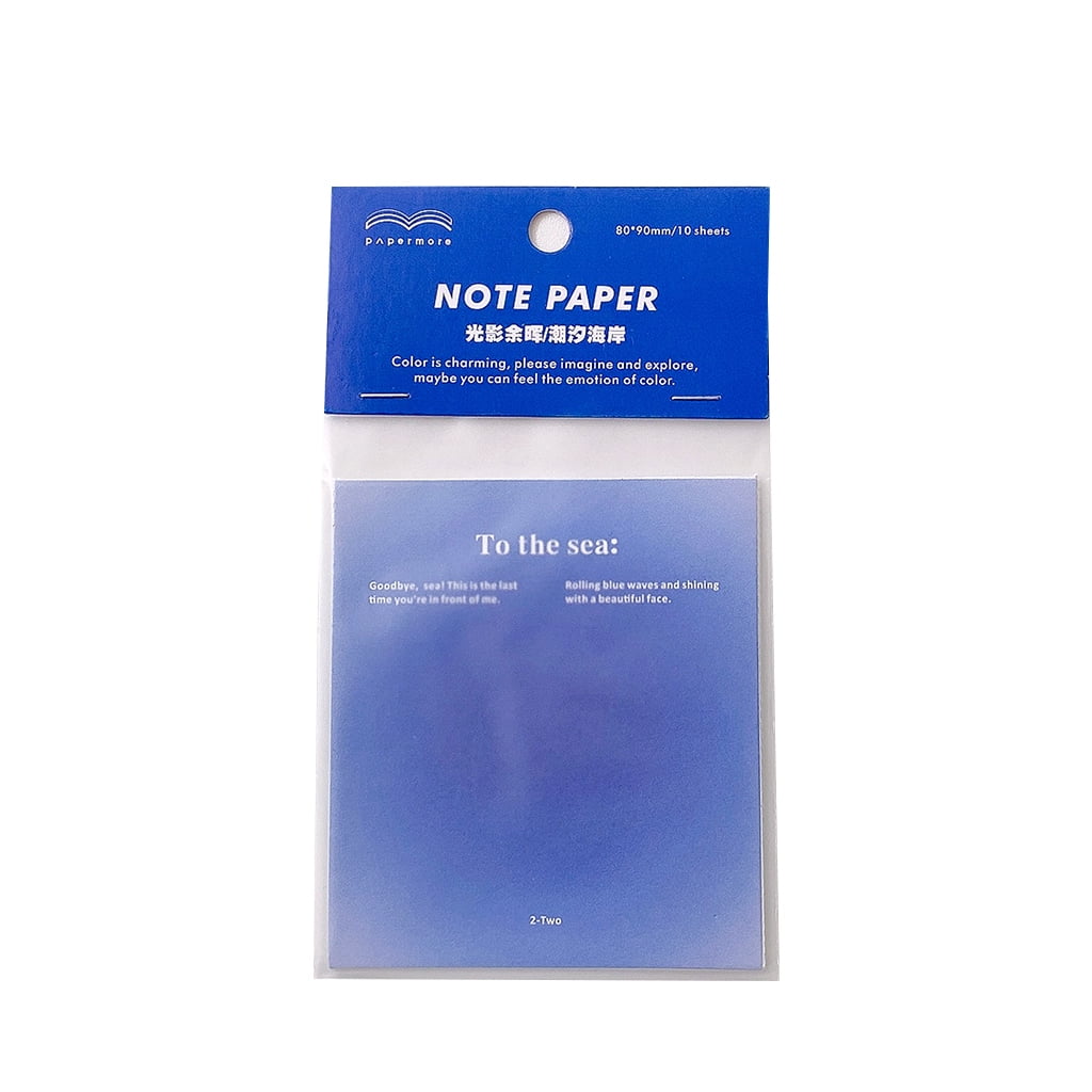 Portable Notes Pad 10 Sheets/Pad Gradient Color Note Paper Blue/Green