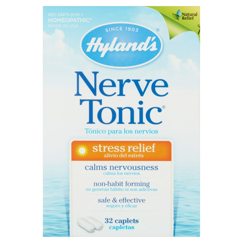 Hyland's Nerve Tonic Stress Relief Caplets, Natural Stress Relief