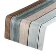 thumbnail image 1 of Mesa Camino 72" x 13", Retro Algod?n Lino Mesa Camino, Marr?n Gris Rayas Unique Bargains caminos de mesa, 1 of 6