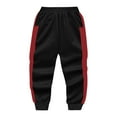 thumbnail image 3 of AINIYS Kids Color Block Hoodie Set Soft Casual Sweatshirt & Jogger Pants Outfit Comfortable Fashion Children's Clothing for Daily & Sports Wear Red 5 Years, 3 of 4