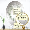 thumbnail image 3 of Designart "Palm Trees by the Beach III" Palms & Palm Trees Starburst Round Wall Mirror - Floral Oval Printed Decorative Mirror - Multiple Color Options, 3 of 5