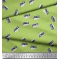 thumbnail image 2 of Soimoi Green Cotton Poplin Fabric Handy Camera Travel Printed Fabric 1 Yard 42 Inch Wide, 2 of 3