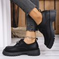 thumbnail image 6 of Hinvhai Women's Platform Chunky Heels Lace Up Pumps Shoes Black 7(39), 6 of 9