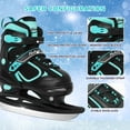 thumbnail image 3 of MammyGol Adjustable Ice Skates for Kids Boys and Girls, Hockey Lace-Up Skate, Teal Ice Skating Size 1-4 for Beginner, 3 of 5