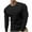 Black, variant on Men's Long Sleeve Thermal Tops Waffle Crew Neck Shirt Fashion Fall Casual Loose Solid Color Basic Tshirt for Men (Black L)