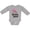 AC-Heather Grey, variant on Be a Flamingo in a Flock of Pigeons with Flowers Girls Long Sleeve Baby Bodysuit