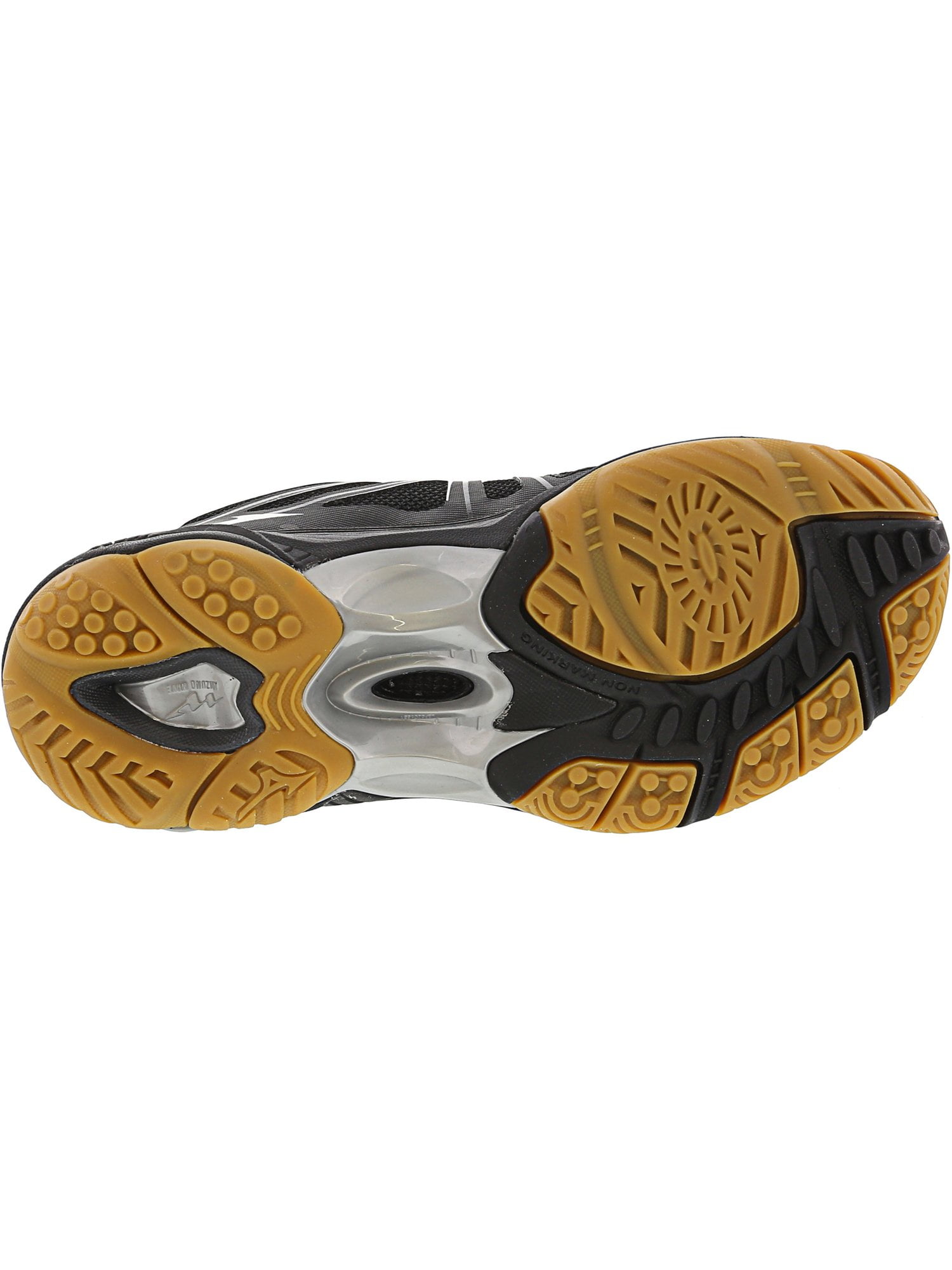 mizuno women's wave hurricane 3 - black/silver