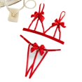 thumbnail image 5 of Lingerie for Women Breast Breasts Bowknot Color Matching Hollow Underwear Two Set Elegant Teddy Babydoll Dress for Women, 5 of 6