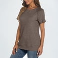 thumbnail image 4 of SUNBS T Shirts for Women Short Sleeve Crew Neck Plain Tee Casual Summer Top Women Blouses, 4 of 8