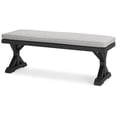 thumbnail image 4 of Signature Design by Ashley Beachcroft Outdoor Bench with Cushion, Black & Light Gray, 4 of 6