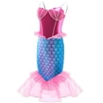thumbnail image 5 of Mermaid Costume Ariel Dress for Toddler Grils Birthday Party Size 5-6 (K63,130CM), 5 of 8