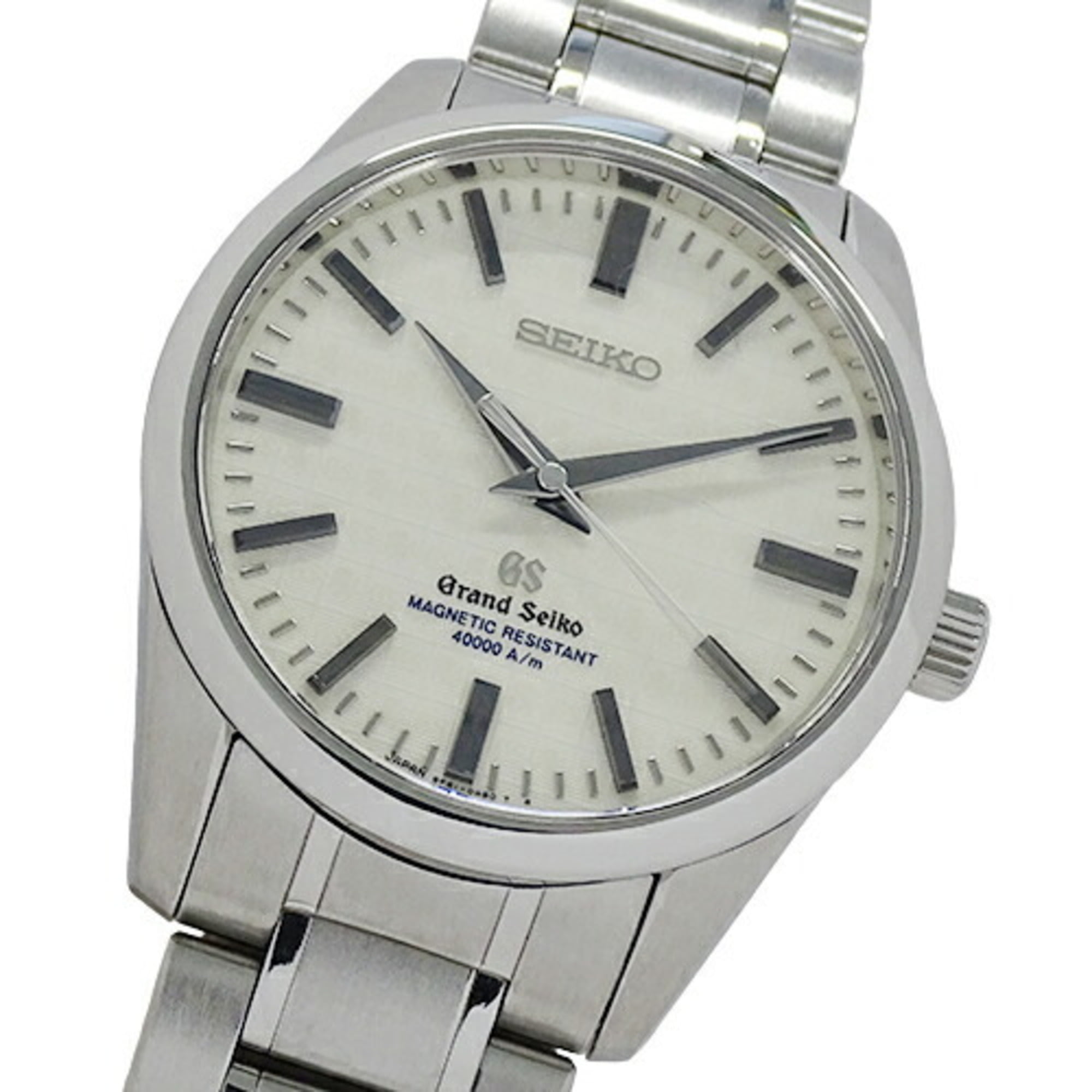 Authenticated Used Grand Seiko GRAND SEIKO GS 9F61-0AA0 SBGX039 watch men's  quartz stainless steel SS silver ivory polished 