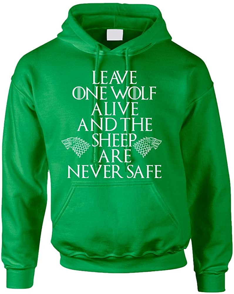 Allntrends Adult Sweatshirt Leave One Wolf Alive Sheep Are Never Safe XL, Royal Blue 