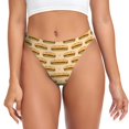 thumbnail image 1 of Balery Submarine Sub Sandwich Tangas de Algodón para Mujer con Estampado – Ropa Interior Sexy, Transpirable, G-string-Medium, 1 of 6