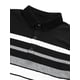 thumbnail image 3 of Camiseta De Golf A Rayas Bloque De Color Mangas Cortas Polo Para Hombres Negro Blanco Gris S, 3 of 5
