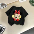 thumbnail image 3 of Ropa infantil de Disney Mickey Minnie, camiseta para niños, camiseta de verano de manga corta para niñas, camiseta de algodón, camiseta bonita de dibujos animados para niños y niñas, 3 of 5