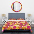 thumbnail image 3 of Designart 'Abstract Geometric Retro III' Ensemble de Housse de Couette Mi-Siècle, 3 of 5