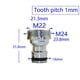 thumbnail image 1 of Acoplador de grifo de agua M16 M18 M20 M22 M24 M28 Conector de rosca para burbujeador Accesorios de cocina y baño Plata, 1 of 3