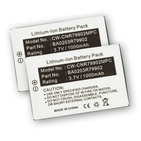Battery 2-PACK for the Creative Labs BA20203R79902 Nomad Xtra MuVo2 Jukebox Zen MP3 Player 2x 2PK