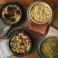thumbnail image 5 of Gibson Elite Deerfield 16-Piece Stoneware Dinnerware Set – Stackable Plates and Bowls, Reactive Glaze Finish, Service for 4 - Matte Black, 5 of 18