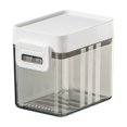 thumbnail image 3 of Cereal Container Bin AirTight Lid Nidge Organizador de grano Tanque de grano Fresco Manteniéndose apilable para gabinete Tuercas de nueces de hogar gris 300ml, 3 of 9