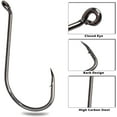 thumbnail image 5 of 100pcs Octopus Beak Offset Fishing Hooks Froged Sport Circle Hooks Sharp High Carbon Steel Fishing Hook, 5 of 8