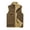 Coffee, variant on Mens Winter Vests Outerwear Thick Fleece Lined Puffer Vest Warm Lightweight Sleeveless Sherpa Vest Jacket with Cargo Pockets