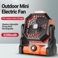 thumbnail image 2 of Cooling Fan Stepless Adjustable Strong Wind Rechargeable Summer Outdoor Mini Electric Fan for Camping, 2 of 10