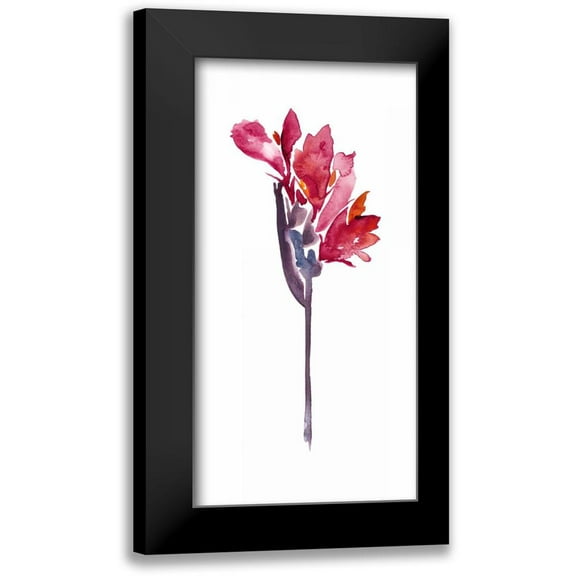 Mosley, Kiana 9x14 Black Modern Framed Museum Art Print Titled - Floral Watercolor V