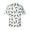 thumbnail image 4 of Xecao Colorful Grass print Hawaiian shirt - a stylish short-sleeve button-down for men, perfect for casual beach and tropical outings., 4 of 9