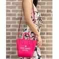 thumbnail image 6 of Kate Spade New York Ella Mini Top Zip Tote Crossbody Bikini Pink White Logo, 6 of 7