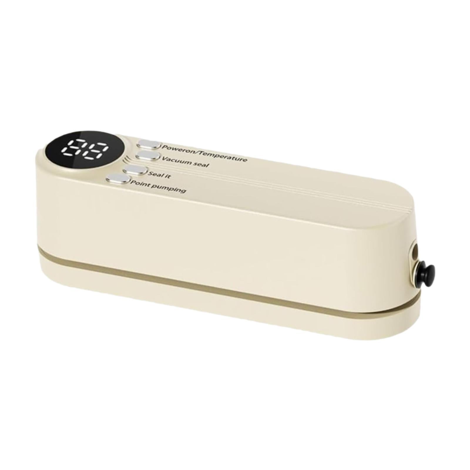 Fiocias Mini Cordless Vacuum Sealer Multi Purpose Household for Food Storage Food Vacuum White