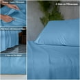 thumbnail image 5 of Home Prides 100% Cotton Full Sheets Set, 300 Thread Count, Cool Soft Sateen 4-Piece Bedding Set, 15" deep pocket, OEKO-TEX Certified Bed Sheets, Air Blue, 5 of 9
