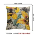 thumbnail image 4 of Shiartex French Style Throw Pillow Covers Vintage Bee Queen with Peony Flowers Decorative Throws Pillow Cases 2pcs Retro Bee Modern Pillowcases for Bed Couch 2pcs White, 4 of 7