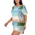 thumbnail image 2 of Picia Starfish in Beach Pajamas Sets for Women Soft Short-Sleeved Pjs with Lounge Shorts Two Piece Sleepwear-Medium, 2 of 9