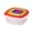 A002- Style B, variant on Food Storage Containers Rainbow Airtight 7 Pack Reusable Nesting Kitchen Leakproof Meal Prep Organizer Set