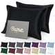 thumbnail image 1 of Juego de Fundas de Almohada Bare Home Satén Lujo Suaves Lisas Transpirables Cierre Tipo sobre Estándar Negro, 1 of 8