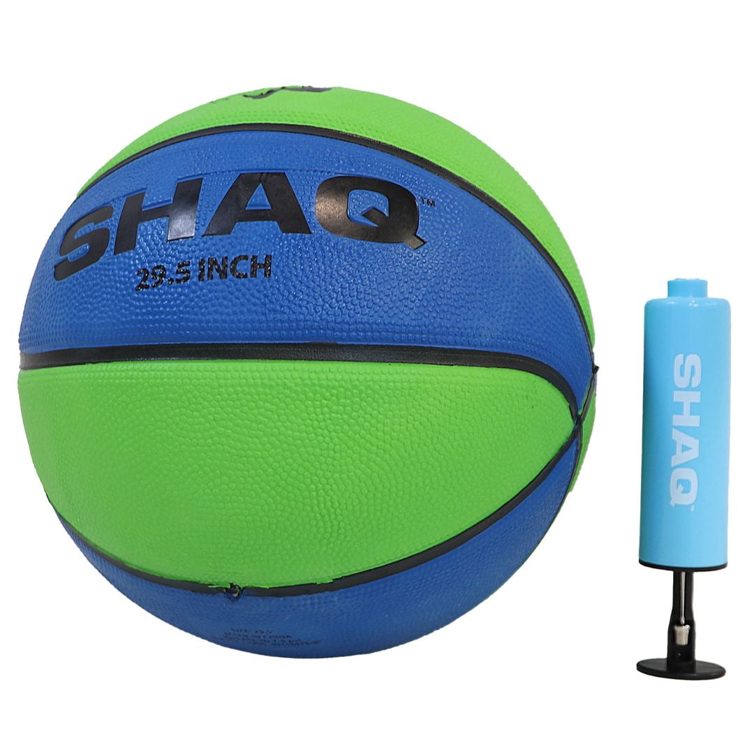 SHAQ 29.5" Composite Basketball Deflated with Mini Pump Indoor Outdoor Basketball Size 7 Basketball Shaq Youth Basket ball Equipment