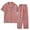 Pink, variant on Tnhcen Women's 2 Piece Pajamas Set Button Down Sleepwear Notch Collar Top & Short Sleeve Lounge Set M-XL