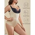 thumbnail image 3 of Athlemo Plus Size Women's Shapewear Tummy Control Body Shaper Open-Bust Bodysuit Waist Trainer, 3 of 7