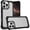 Black, variant on For iPhone 16 Pro 6.3 inch Ultimate CaseX Transparent Hybrid Case with Metal Buttons And Camera Edges - Black