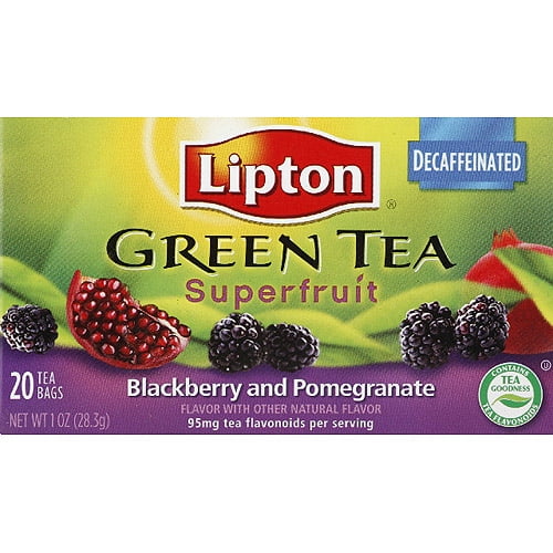 Lipton Blackberry Pomegranate Superfruit Green Tea, 1 oz, (Pack of 6