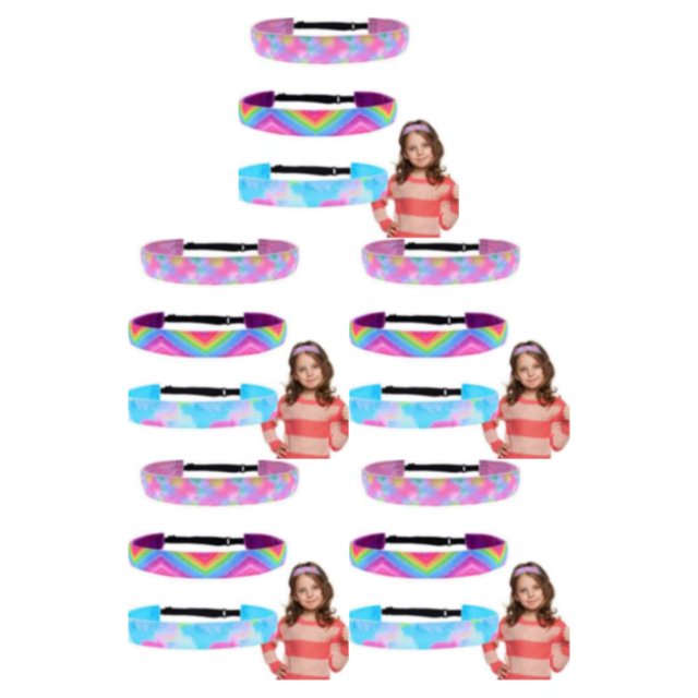 kurtrusly 3pcs Bandeau Réglable pour les Filles Antidérapant et Accessoire de Cheveux Confortable 5Set
