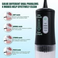 thumbnail image 3 of Water Flosser, Cordless Oral Irrigator, 4 Modes, 8 Tips, IPX7 Waterproof, Black, 3 of 7