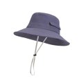 thumbnail image 1 of Sombrero de pescador de ala ancha, ajustable con cordón, resistente al viento y con hebilla, ideal para viajes al aire libre y senderismo, con protección UV., 1 of 8